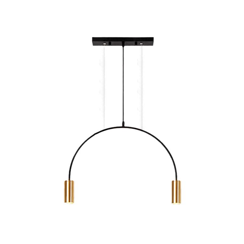 Metal Cylindrical Shade Island Pendant Modern Style Multi Light Island Lighting