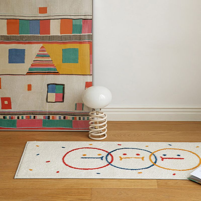 Beige Modern Rug Blending Spots Rug Non-Slip Backing Rug for Living Room