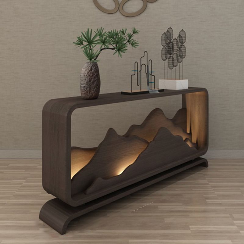 Rectangle Shape Contemporary Console Table Solid Wood Console Sofa Table