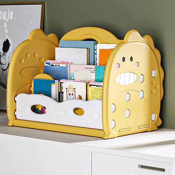 Contemporary Book Display Closed Back Storage Bookcase with Animals