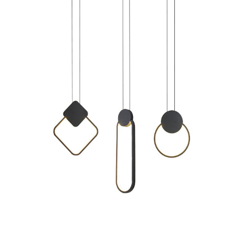 Contemporary One-Light White Metal Pendant Lighting for Dinning Room Cafe