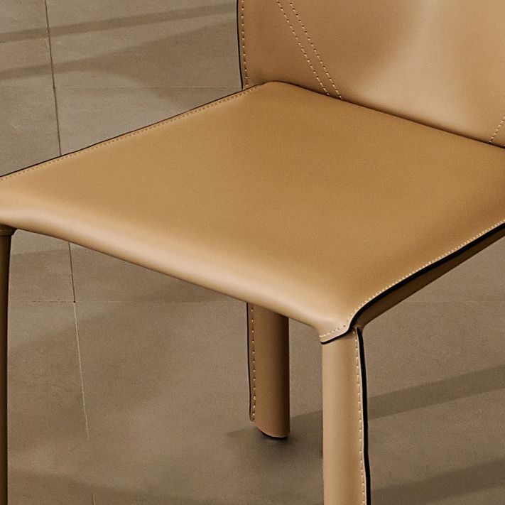Upholstered Dining Chairs Faux Leather Chairs with Metal Base