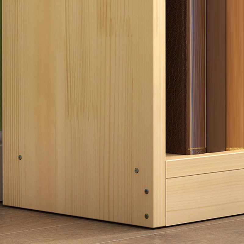Contemporary Natural Wooden Book Shelf Closed Back Shelf Bookcase for Home