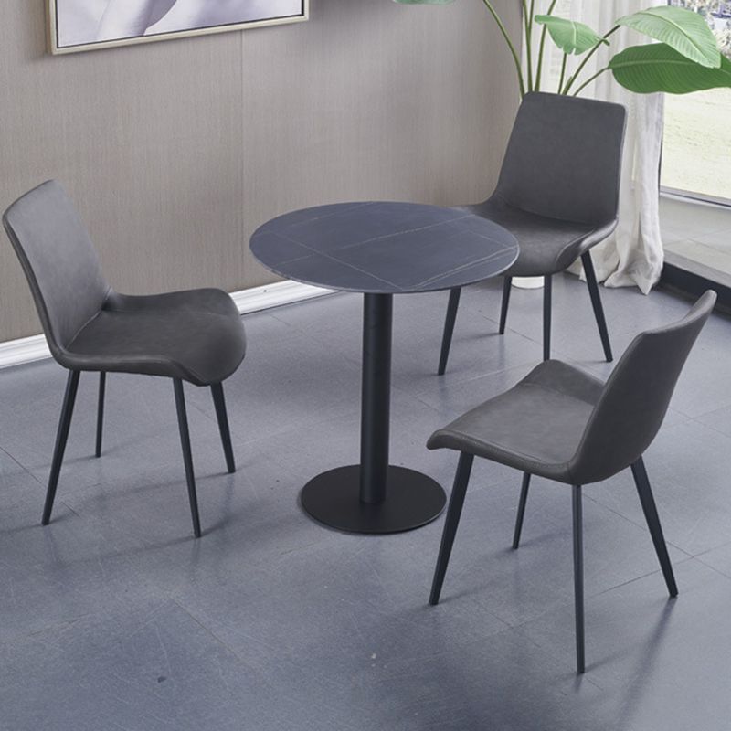 Silla tapizada de metal industrial interior del comedor del respaldo sólido del sillón