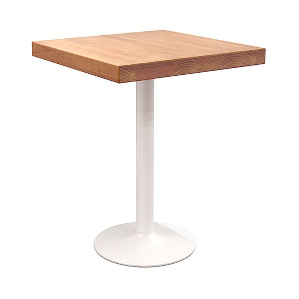 Solid Wood Industrial Style Dining Table Brown Top Table with White Frame for Dinning Room