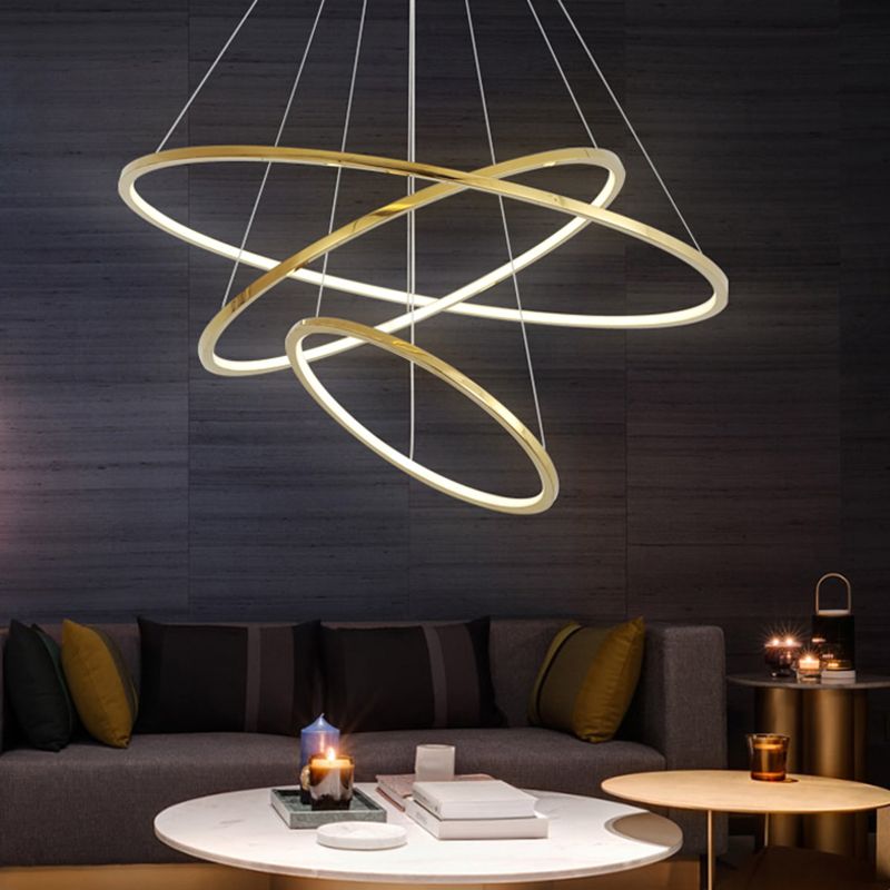 Modern Farmhouse Chandelier Multiple Rings Chandelier Lighting Fixtures