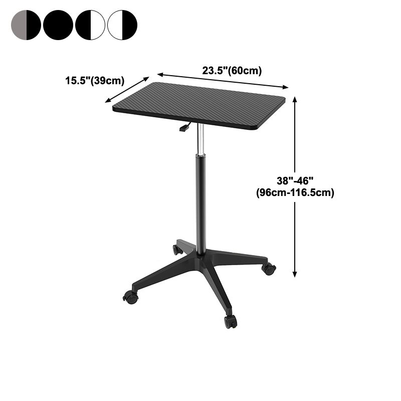 Modern Style Wooden Office Desk Rectangular Adjustable Desk with Caster Wheels