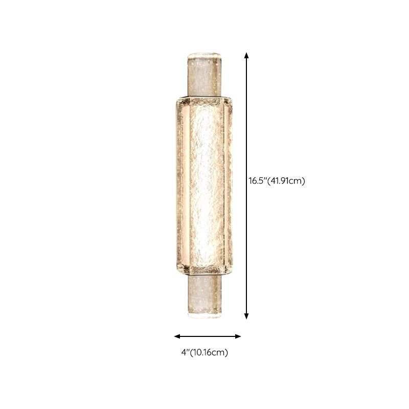 LED Wall Lamp Modern Style Wall Mount Lamp with Glass Shade for Bedroom