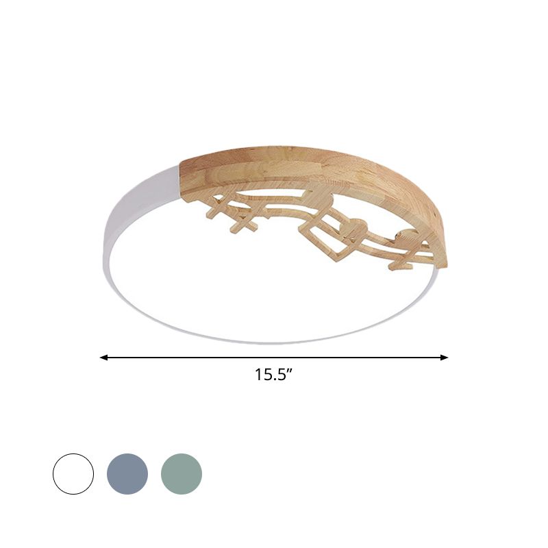 Plafonnier Led contemporain avec abat-jour en acrylique, luminaire rond vert/blanc/gris pour chambre à coucher