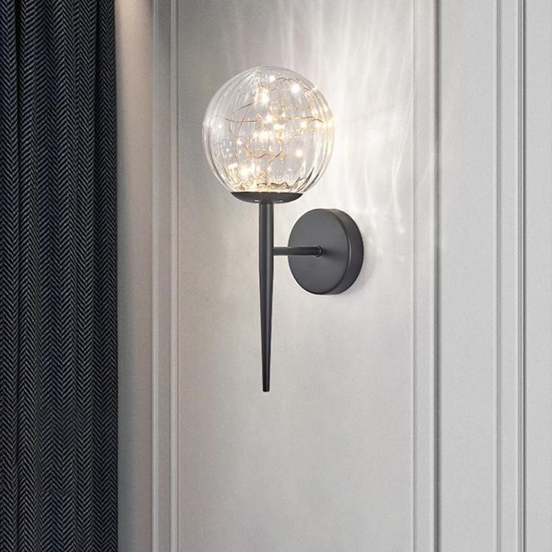 Modern Creative Wall Lamp Glass Bedside Wall Sconce Light for Living Room