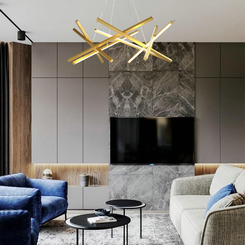 Estilo moderno colgante colgante colgante acrílico lámparas de luz para sala de estar dormitorio