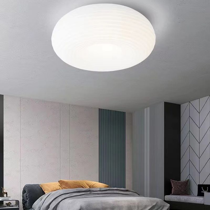 White Shaded Flush Mount Lighting Modernism LED Ceiling Light for Home