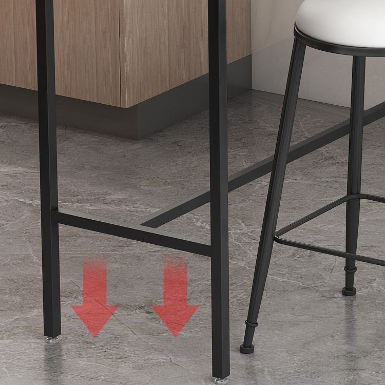 Modern Bar Stool and Table Set 1/3/5 Pcs Rectangle Stone Top Bar Table and Stools