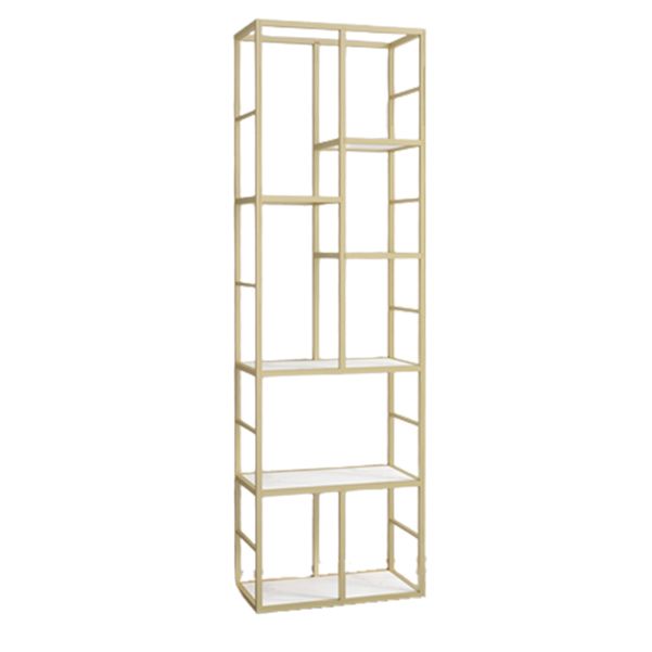 Glam Engineered Wood Bookshelf Open Back Standard Bookcase with Shelves