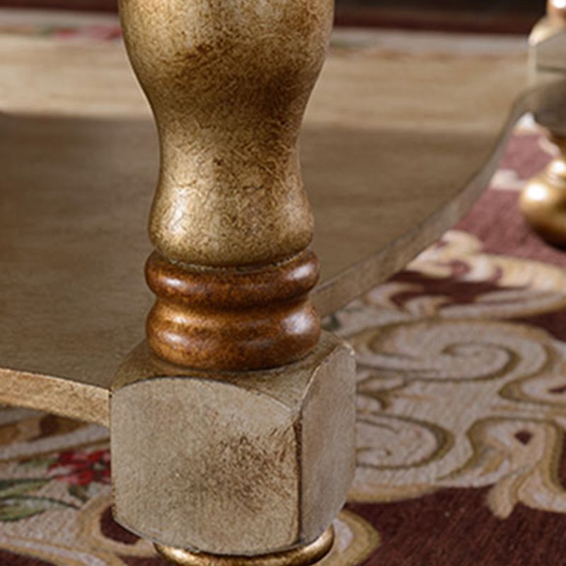 French Country Distressed Cocktail Table in Solid Wood for Living Room