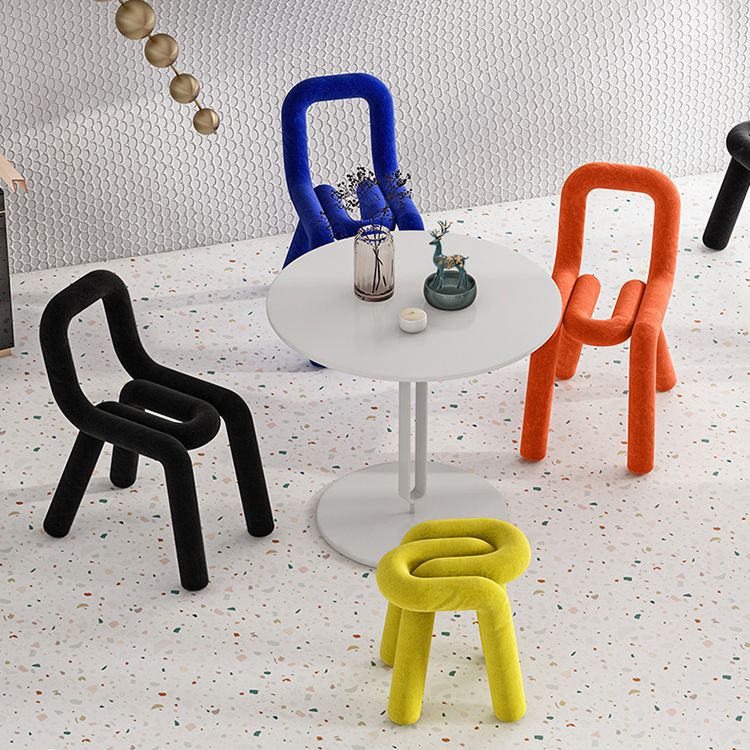 Modern Style Upholstered Dining Chair Open Back Dining Side Chair