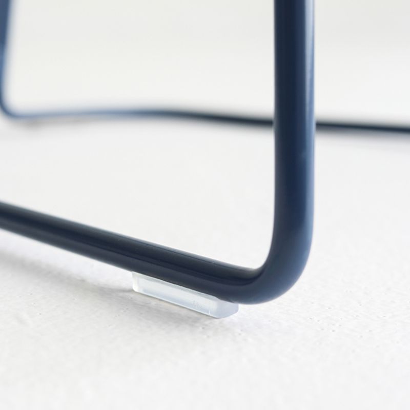 Contemporary Footrest Low Back Barstool Plastic Matte Finish Coffee Shop Stool