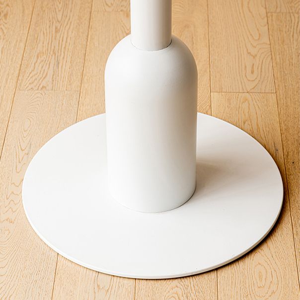 Industrial Steel Bar Dining Table Terrazzo Top Indoor Bistro Table with Single Pedestal