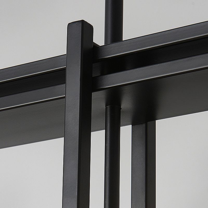 Contemporary Hanging Light Black LED Island Light Fixture with Metal for Dining Room