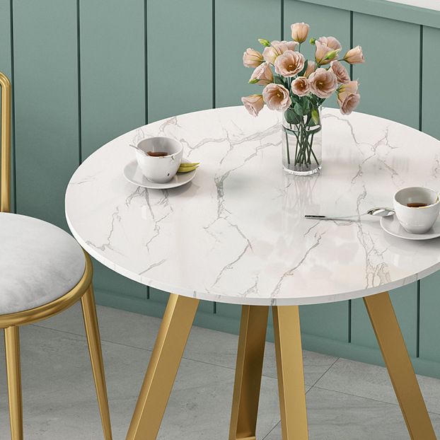 Glam Stone Dining Set Round 1/2/3/4/5 Pieces Dining Set for Home Use