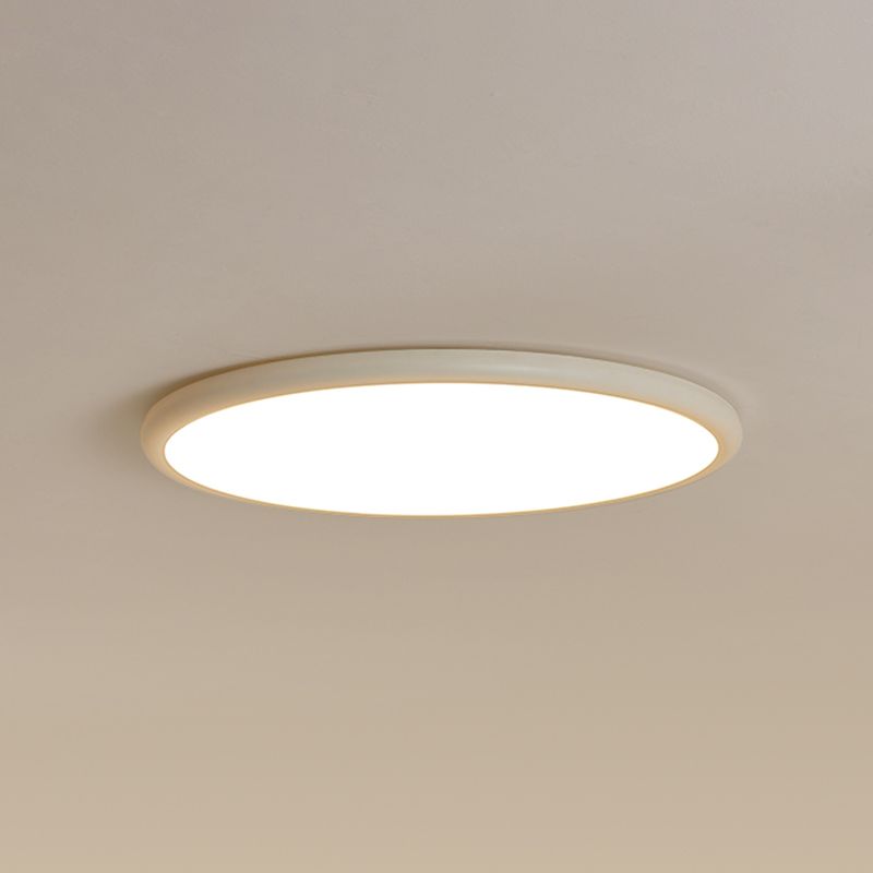 Modern Style Geometry Shape Ceiling Fixture Metal One Light Ceiling Mounted Light in White