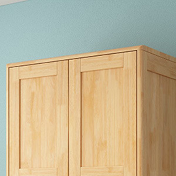 Bedroom Hinged Door Cabinet Traditional Rubberwood Storage Cabinet