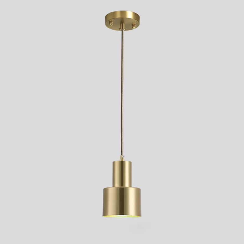 Postmodern Simplicity Brass Lamp Body Pendant Lamp Hanging Light for Bedroom