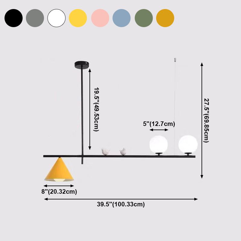 Metallschattierte Inselleuchte Moderne Stil Anhänger Beleuchtung für Esszimmer