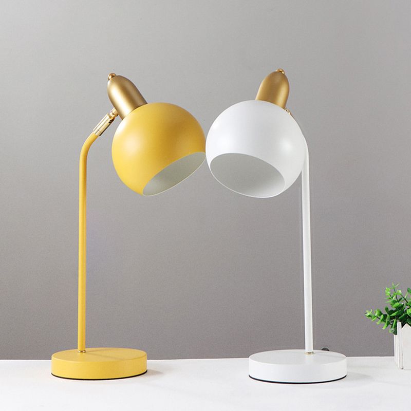 Éclairage de table de dôme métallique Macaron 1 tête de lecture réglable lampe de livre pour chambre à coucher
