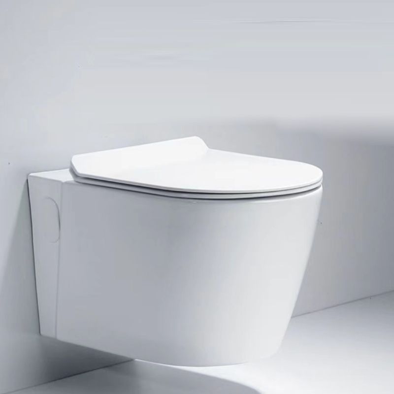 Modern White Flush Toilet Wall Mount Urine Toilet with Seat for Bathroom