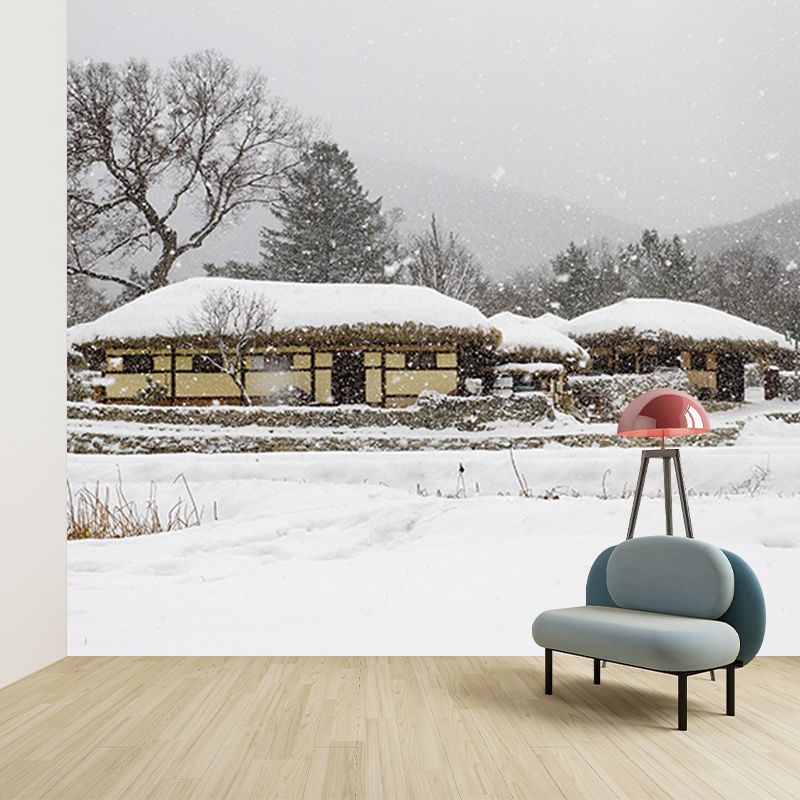 Environment Friendly Resistant Mural Wallpaper Village Living Room Wall Mural