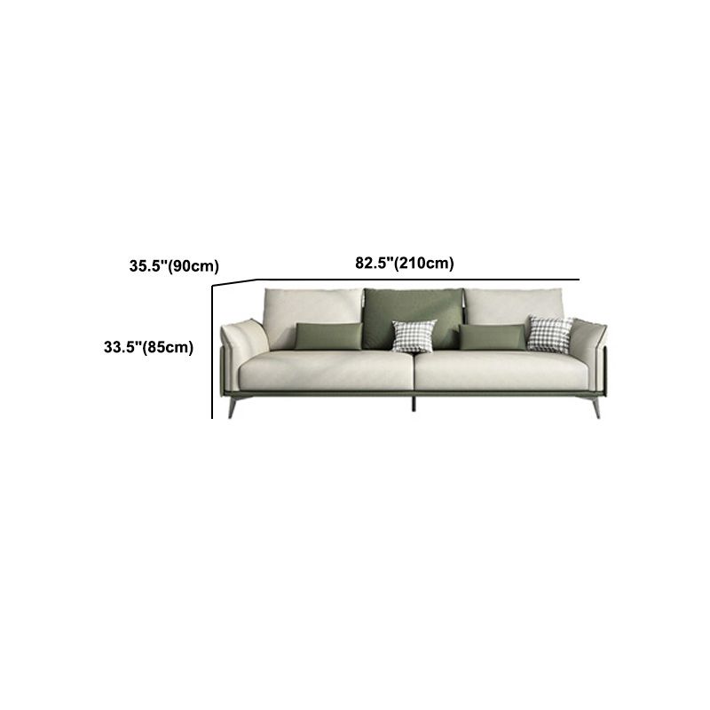 Faux Leather Stain Resistant Contemporary Sofa Couch in Green