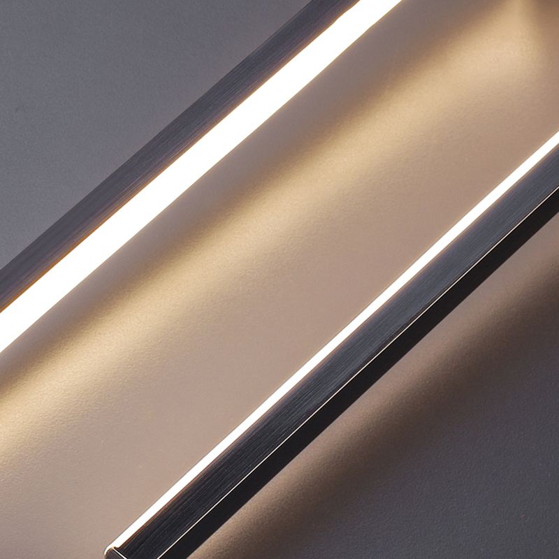 Metall Geometrische LED -Wandmontaglampe Moderne Stil 1 Leichte Leuchtenleuchten in Schwarz