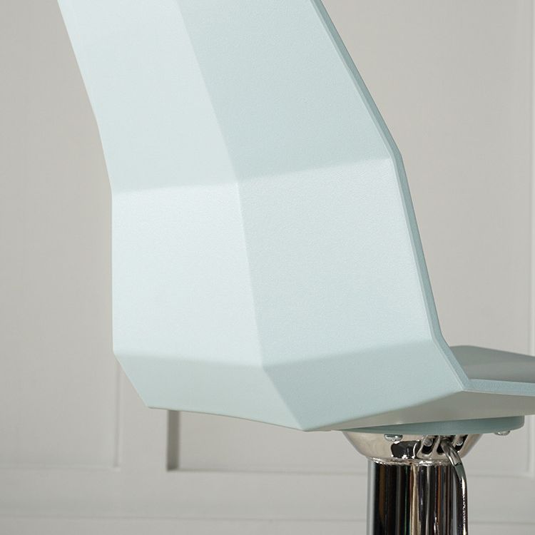 Modern Plastic Low Back Counter Stool Plastic Furniture in Matte Finish