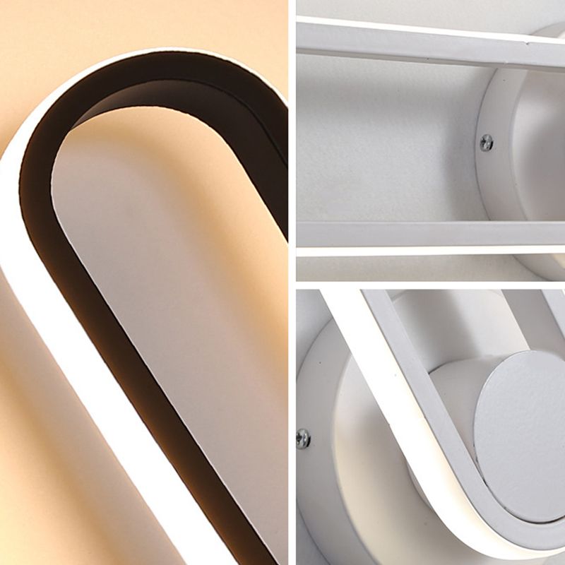 Rotatable Wall Lamp Modern LED Wall Mount Lamp with Plastic Shade for Bedroom