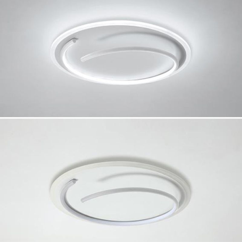 Circular Acrylic Ceiling Mounted Lamp Minimalism LED Flush Light Fixture for Bedroom