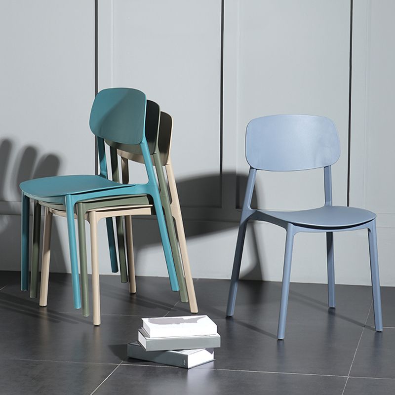 Modern Open Back Side Chair Plastic Indoor Arm Chair for Dining Room Bedroom