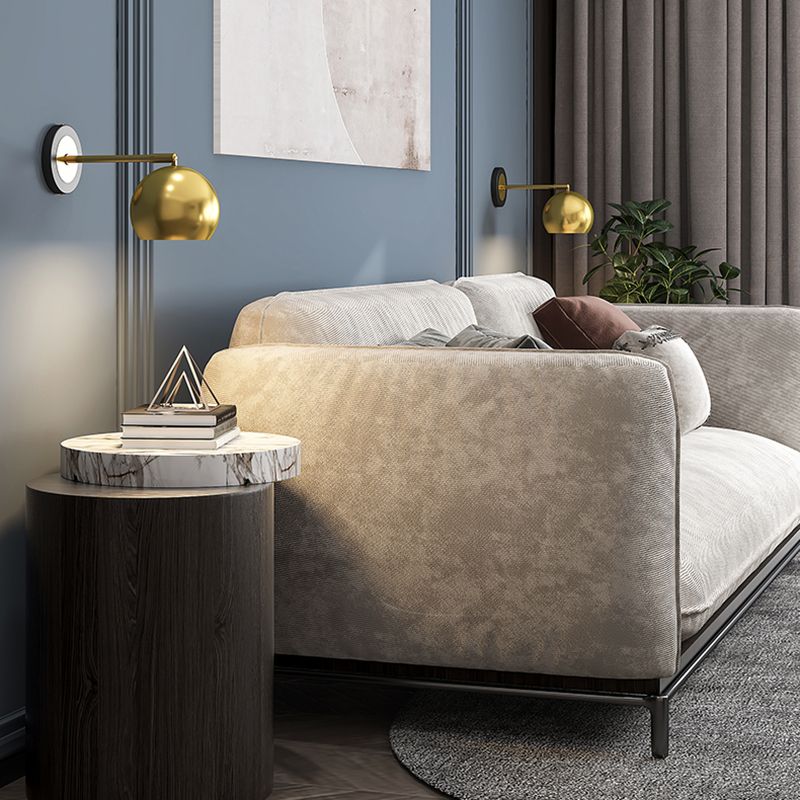 Sala de estar pared apliques posmoderno metal una bulbo de luz de luz montada en la pared