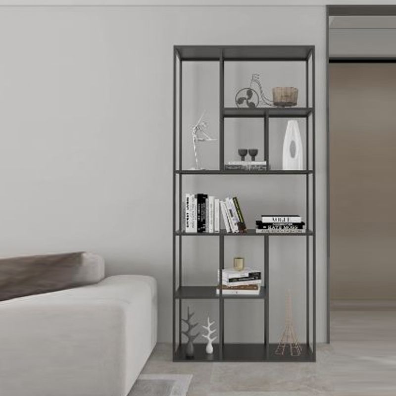 Minimalist Open Metal Etagere Bookcase with Rectangular Shelves Bookcase