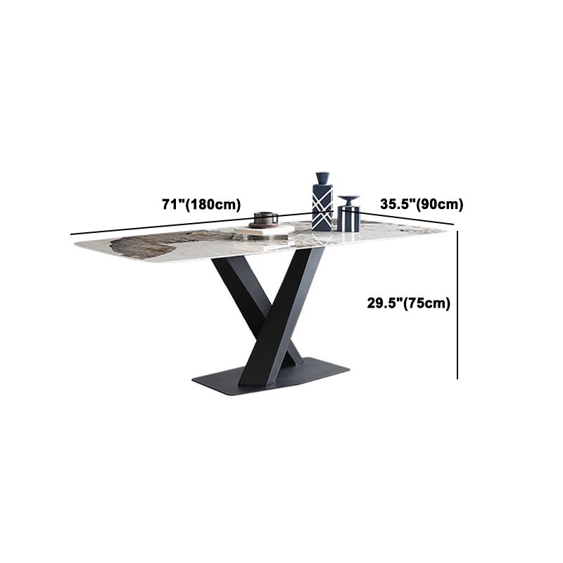 Designer Style Rectangular Dining Table Set 1/4/5/6/7 Pieces Sintered Stone Dining Set