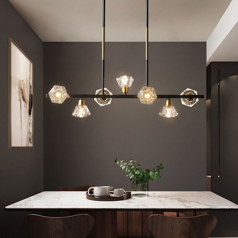 Torpedo Hanging Island Lights Ultra-Contemporary Crystal Chandelier Lighting Fixtures for Restaurant