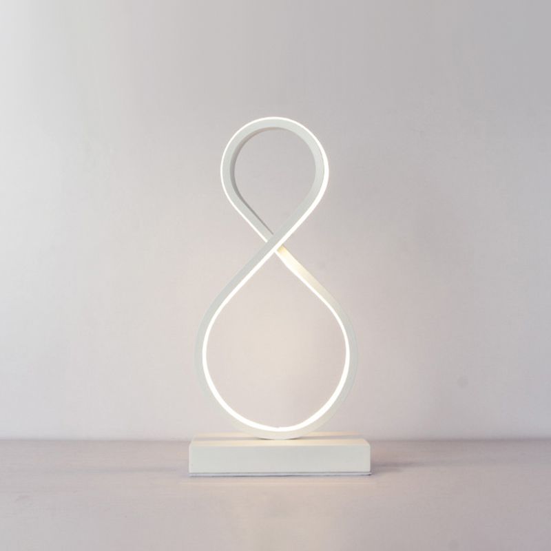 Aluminum Line Art Night Lighting Minimalism LED Accent Table Light for Living Room