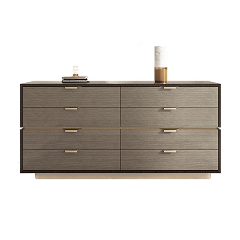 Ultra-Modern Double Dresser Horizontal Birch Storage Chest Dresser for Bedroom