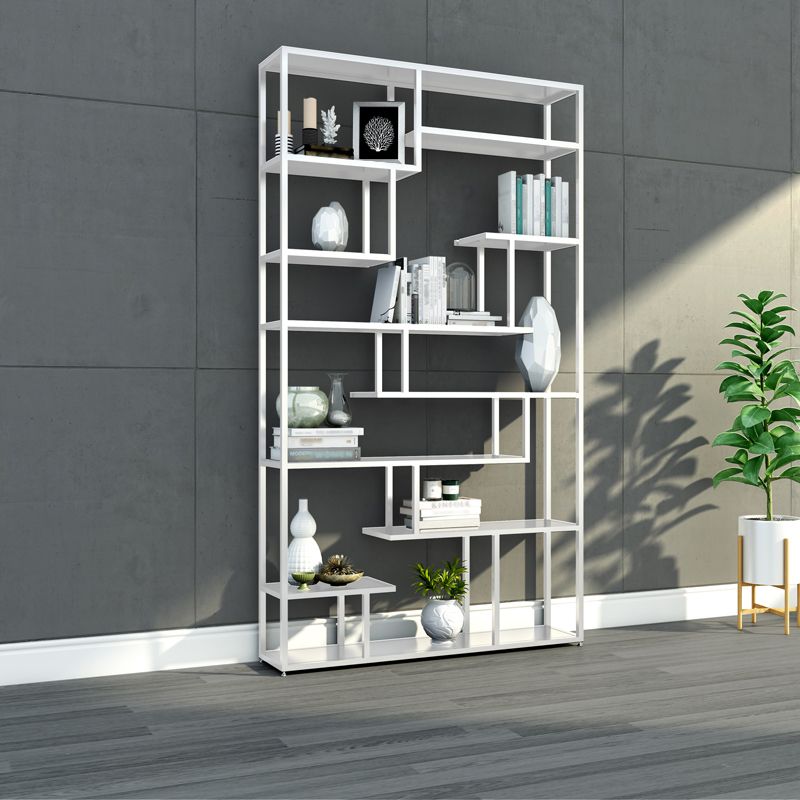 Industrial Metal Etagere Bookshelf Open Iron Bookshelf for Home Office