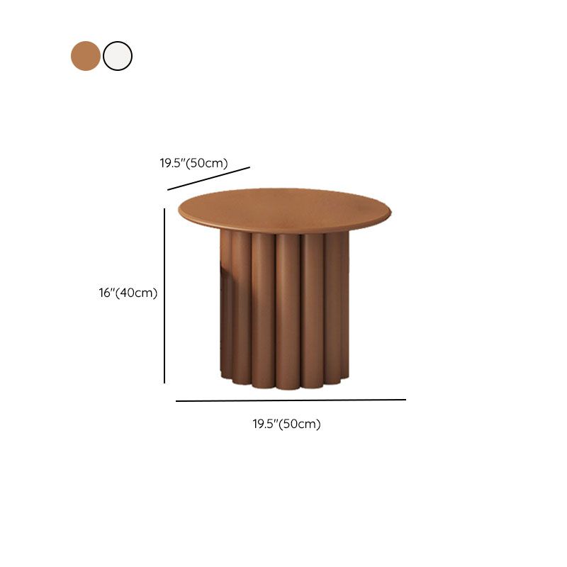 Modern Round Wooden Coffee Table Set Solid Wood 4 Legs Cocktail Table