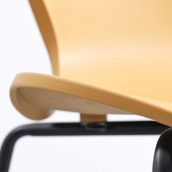 Contemporary Style Metal Chairs Kitchen Dining Solid Back Sides Chair Set