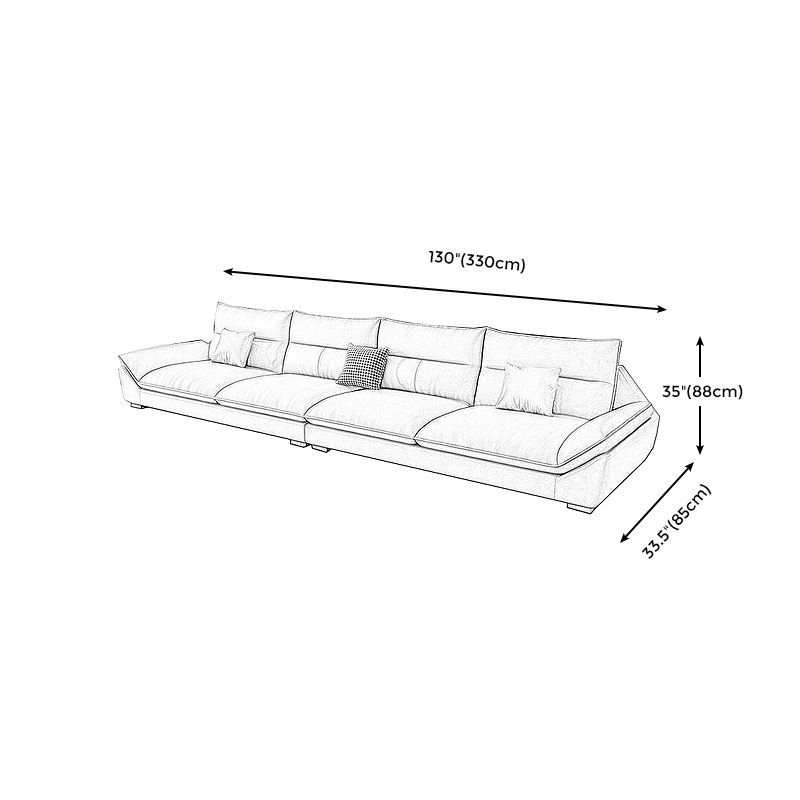 Moderno cuscino crema divano di divano in pelle fauci soggiorno sezionale con spazio