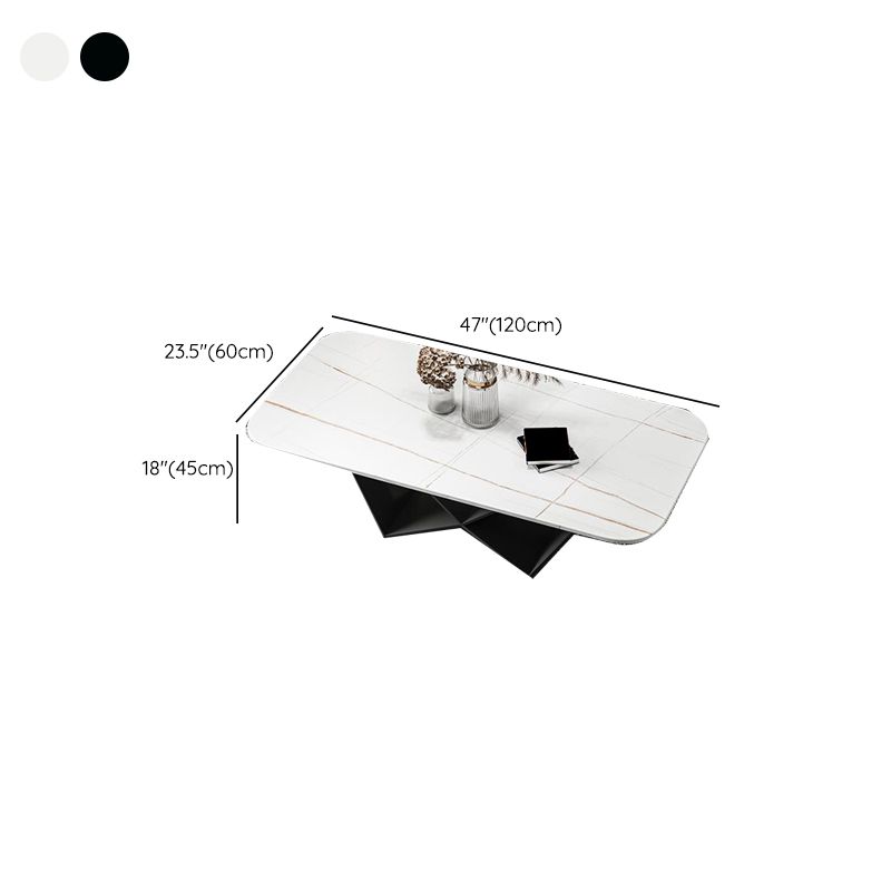 Slate Top Coffee or End Table Abstract Coffee Table, 17.71" High