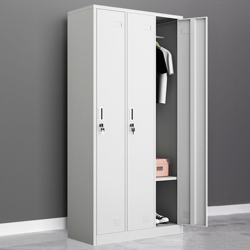 Contemporary Style Wardrobe Metal Home Wardrobe Closet with Locks