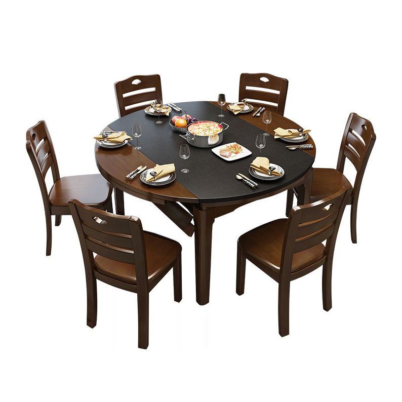 Contemporary Kitchen Dinner Table 4 Legs Extendable Dining Table